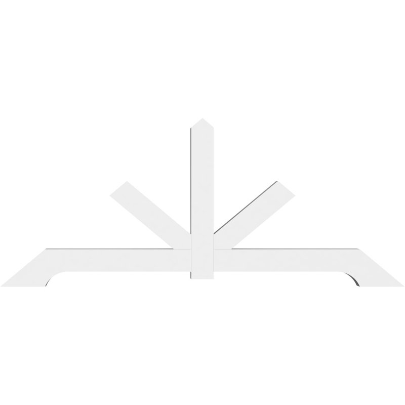 Support de pignon en PVC de qualité architecturale Vanguard, H 30 po x l 72 po (pas: 10/12), P 4 po x F 4 po