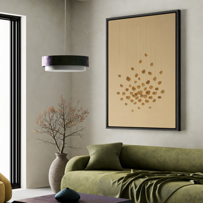 Framed Canvas Wall Art - Vintage Abstract Wall Prints for Bedroom - 24"x36"