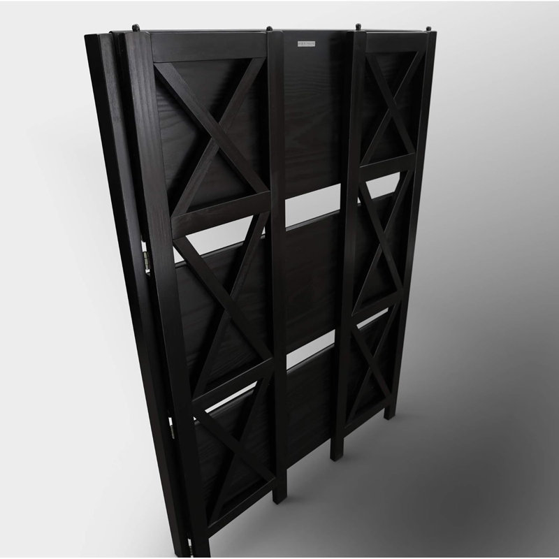 3-Shelf Folding Bookcase, Black