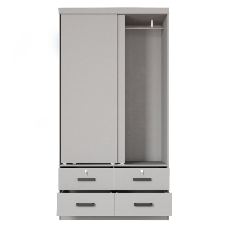 Armoire Toles, Gris clair
