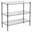 Standard silhouette heavy duty adjustable wire shelving unit, set of 2 3-tier steel storage rack, matte black, 1050lbs total load capacity, 47 inch assembled length