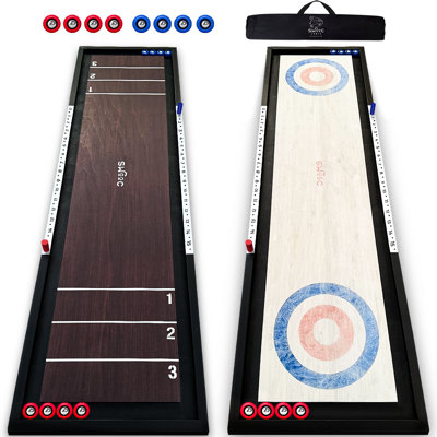 Jeu de jeu de palets et de curling 2 en 1 de qualité supérieure
