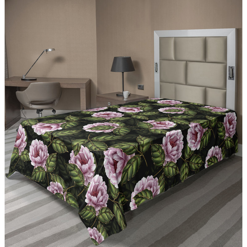 Drap plat Ambesonne Spring, Drap plat pour lit simple