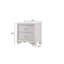 1Pc Modern Glam Style Crisp White Finish Two Drawer Nightstand Embossed Crocodile Pattern
