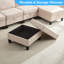 Canapé modulaire convertible en U 109 po à 4 places modulaire en lin avec rangement et méridienne réversible-1222182424