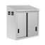 Armoire murale en acier inoxydable 30 po x 15 po avec portes coulissantes (KM-WMC-1530-L)