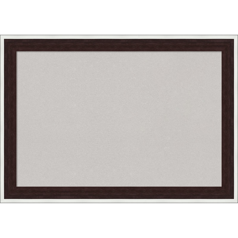 Maya espresso avec cadre argenté, tableau d'affichage en liège gris, tableau d'organisation, tableau d'affichage, Gris