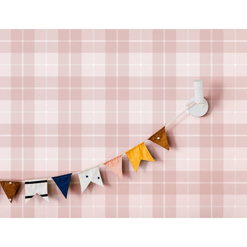 Nerijus Twilled Tartan Wallpaper Roll, Pink