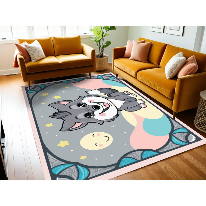 Tapis de Noël lavable The Holiday Aisle®, Rectangulaire 7 pi x 10 pi