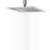 1-Spray Patterns 10 In. Single Wall Mount And Ceiling Mount Square Rain Fixed Shower Head