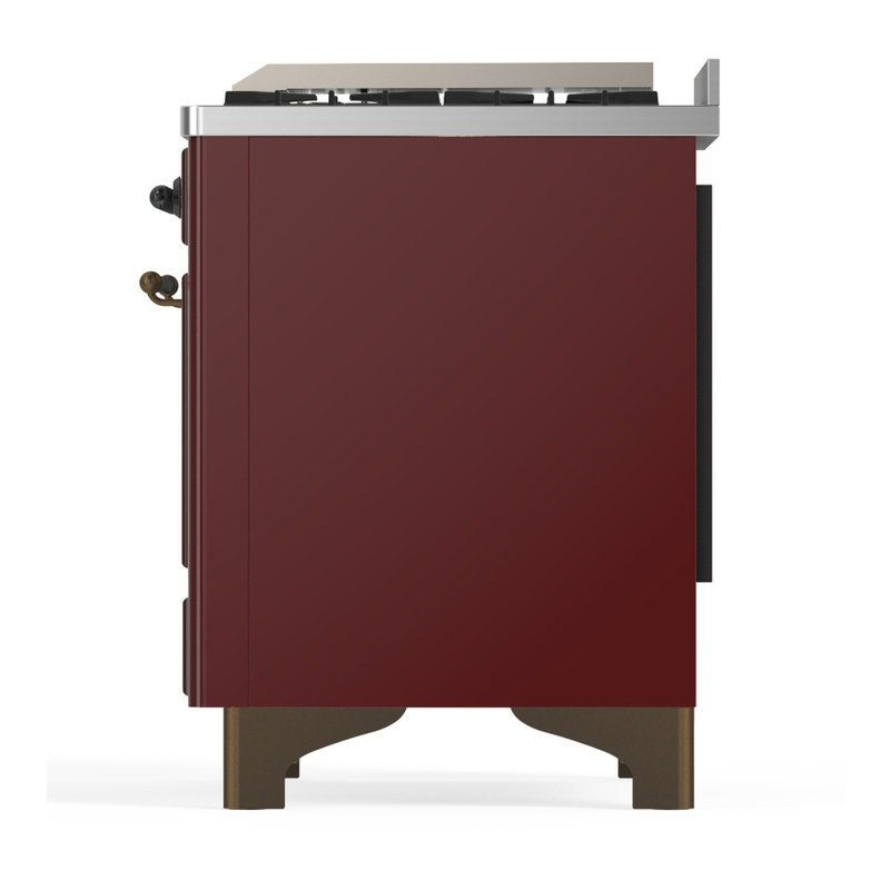 Majestic III Series 60 Inch Dual Fuel Range with 7 Sealed Burners, Griddle, in Blue Grey (Liquid Propane, Burnished Trim)