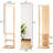 68.8*19.6 Inches Full - Length Mirror With 360 Rotation And Storage, Space Saving In Cloakroom Coat Rack, Corridor
