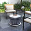 Foyer d'extérieur sans fumée avec tapis ignifuge Outsunny-2113120422