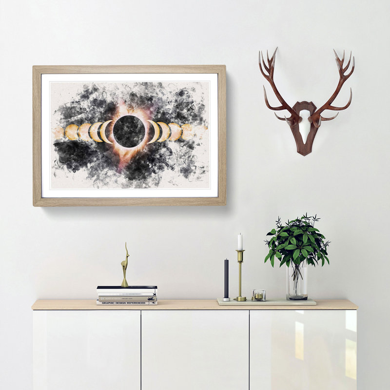 The Eclipse - Picture Frame Painting Print, Black Framed, 36cm H x 48cm W x 2cm D