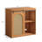 43" Farmhouse Brown Wood Bar Cabinet With Storage For 101 Can Mini Fridge Sideboard Buffet Storage Cabinet With Adjustable Shelves And Rattan Sliding Doors-1616773720