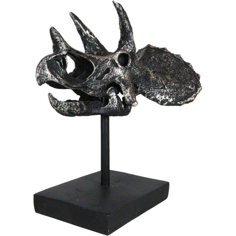 Figurine squelette de dinosaure tricératops