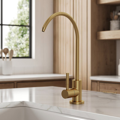 Robinet filtrant d'eau potable pour osmose inversée, robinet de boisson à poignée simple avec bec pivotant