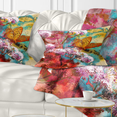 Coussin lombaire et coussin décoratif en aquarelle de style abstrait