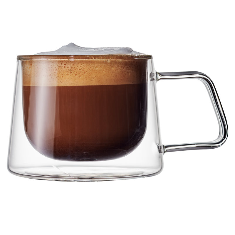 Cappuccino Barista Double Wall Insulated Coffee Mug, 270 ml 4 Piece Set,Tea,Latte,Beverage Glasses