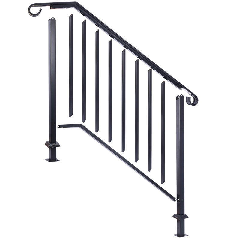Mains courantes pour les marches extérieures, rampe d'escalier extérieure 3 ou 4 marches