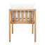 Ensemble de 4 chaises de patio Modernes, bois d'acacia, coussins beiges