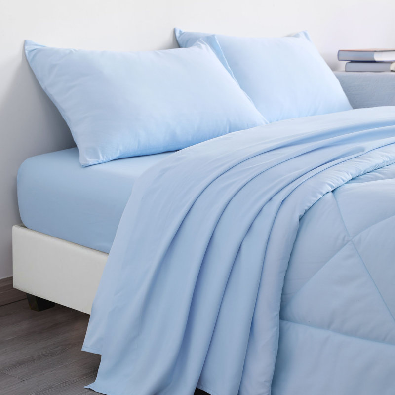Ensemble de literie en microfibre toutes saisons 5 pièces, Turquoise