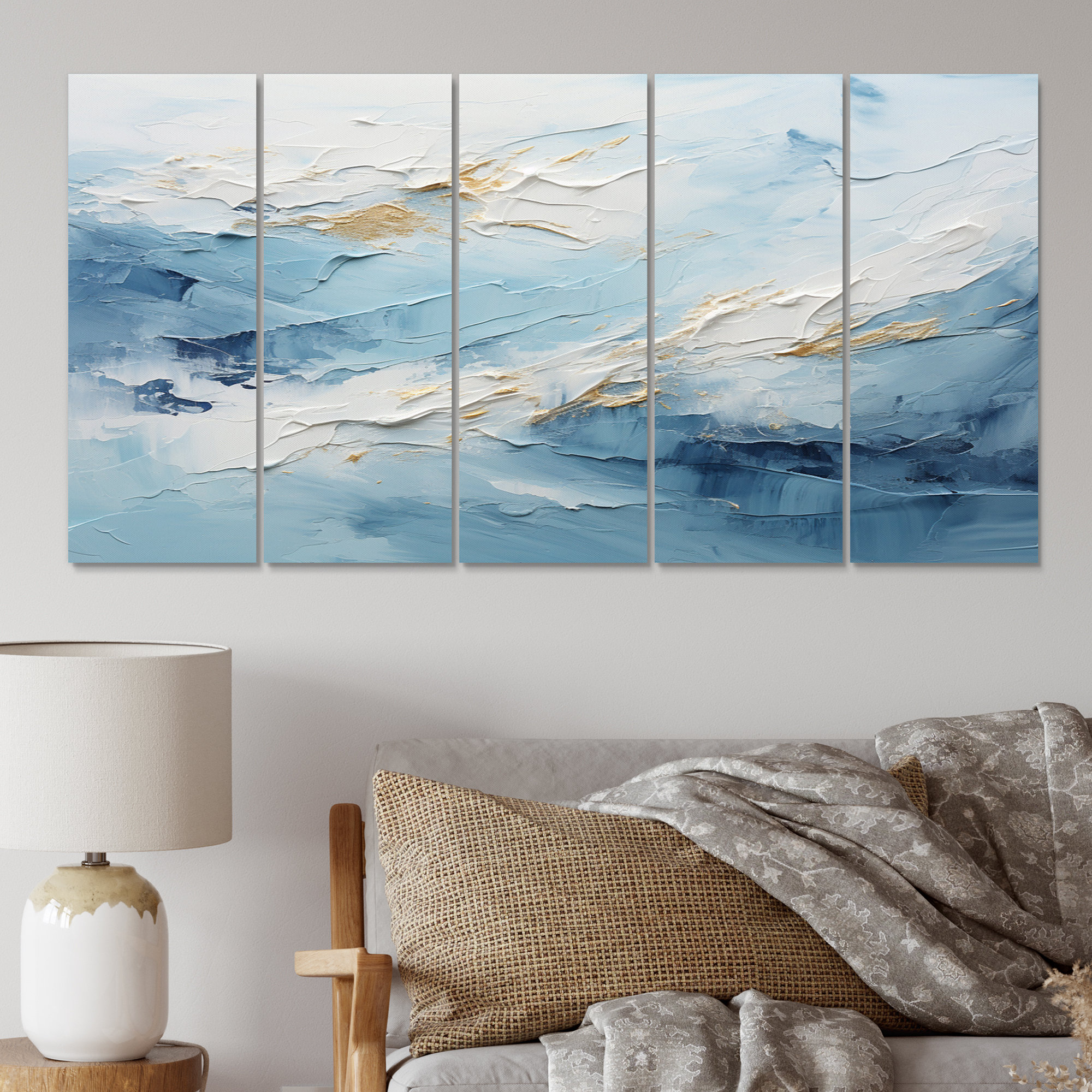 Ivy Bronx Antartica Abstract Tundra Bold II - Modern Metal Wall Art ...