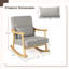 Chaise berçante en bois massif Kiren