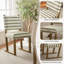 Ensemble de salle à manger rembourré moderne à rayures avec 2 chaises et un banc de 41 po - Bois massif, sièges rembourrés confortables pour la cuisine (ensemble de 3)-1812765962-1812765964