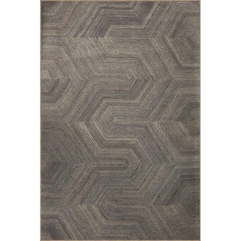 Tapis décoratif moderne à motif géométrique abstrait à motif gris, Tapis de couloir 3 pi 4 po x 8 pi 3 po
