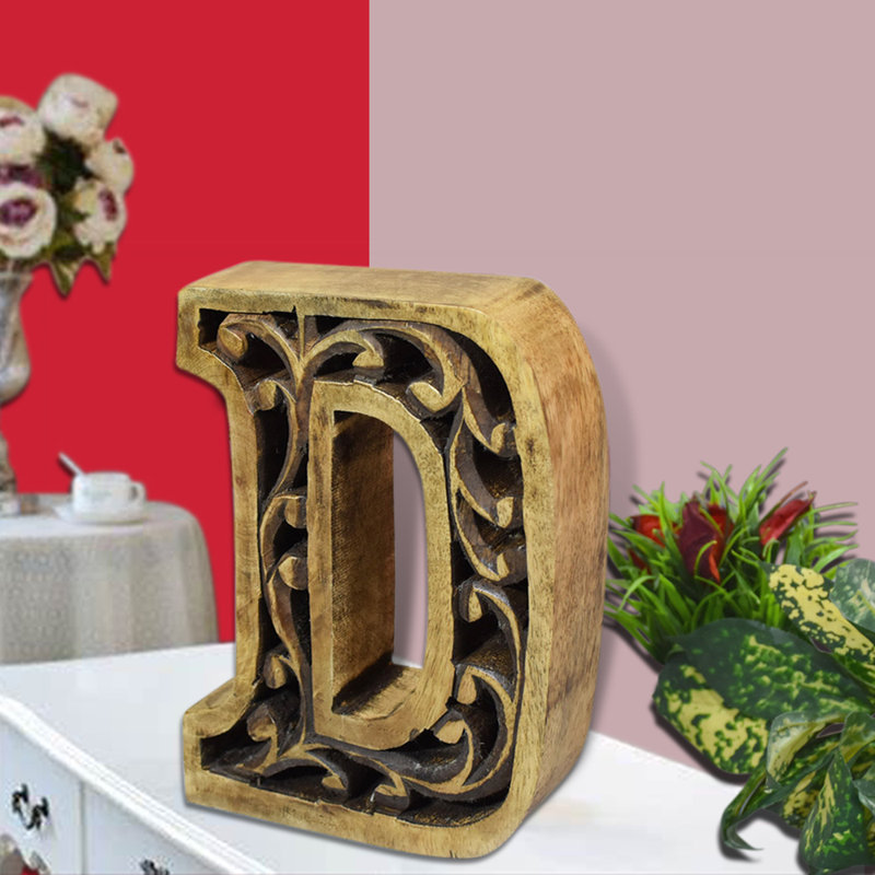 Alphabet écologique, D, Brun héritage sculpté
