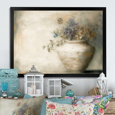 Nature morte, fleurs sauvages dans des couleurs rétro - art floral sur toile