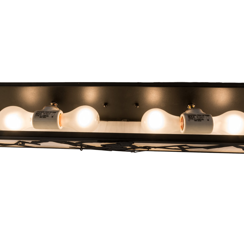 Rustic Lodge 4 - Light Bath Bar, Black