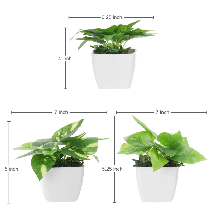 10.4cm Faux Foliage Plant in Pot