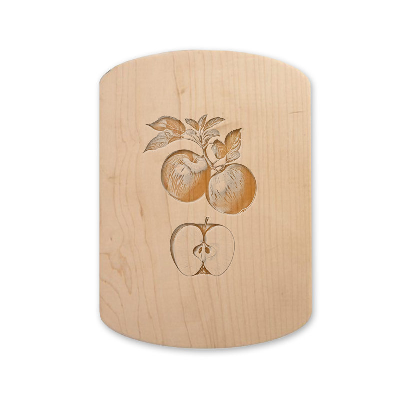 Planche à découper ovale 11 x 8 Botanical Apple, Érable