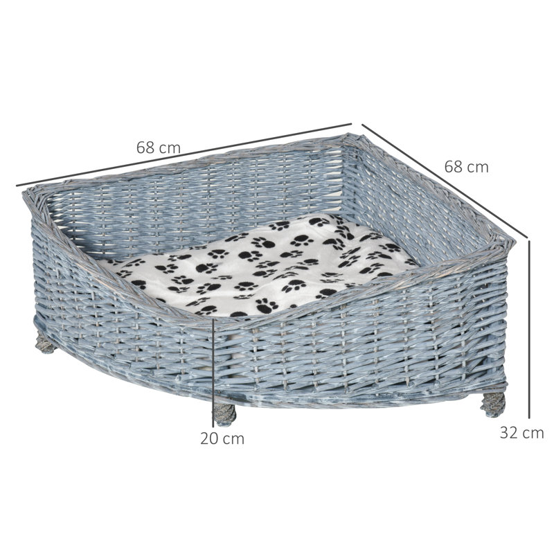 Brayson Wicker Pet Bed, 32cm H x 68cm W x 68cm D