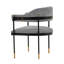 Fauteuil en chenille de métal gris Lia-1005190716