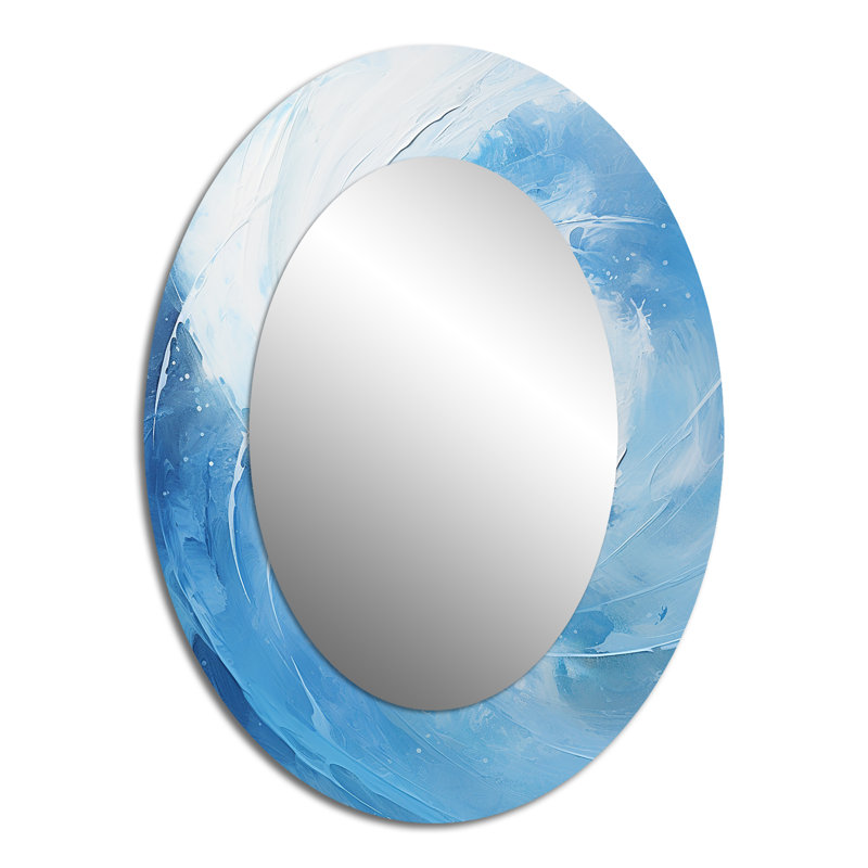Miroir mural bleu, 40 po x 30 po