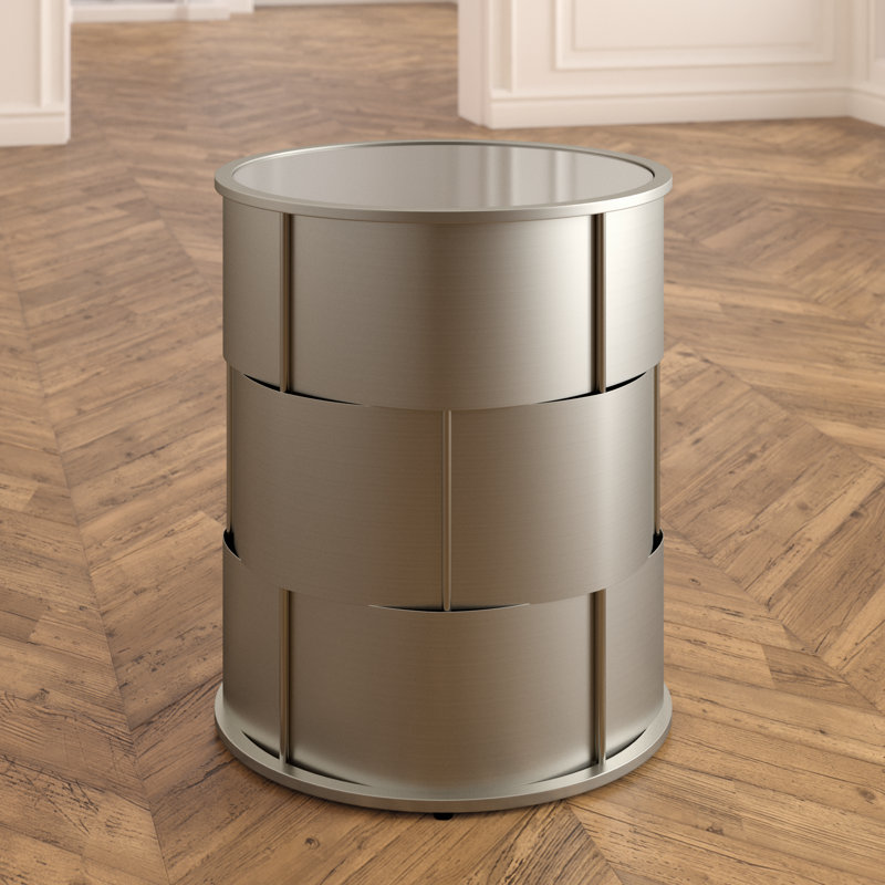 Swenki Glass Top End Table