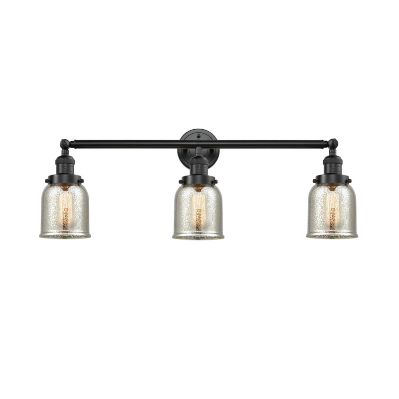 Barre d'éclairage de salle de bain à 3 lumières à intensité variable, Bronze huilé