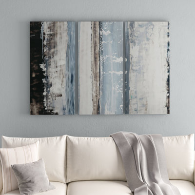 A Premium 'Icy Horizon I' - 3 Piece Print on Canvas