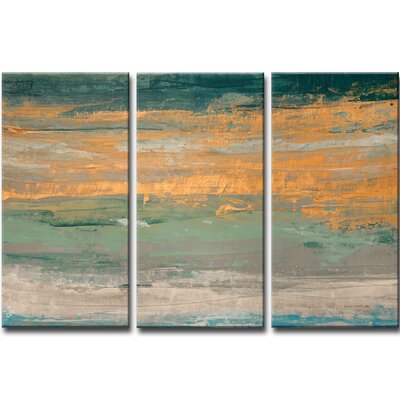 Sparkling Seas II by Norman Wyatt Jr. - 3 Piece Wrapped Canvas Painting Print Set -  George Oliver, 6E76926982F748EB97B3A1CC2B9C7C83