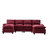 UNITED WE WIN 106" U Shape Sectional Sofa Cloud Couch For Living Room, Upholstery Comfy Modular Sofas, 4 Seat Chenille U-Shaped Sleeper Sofa With Chaise Lounge, Ottoman & Pillows-1084435971