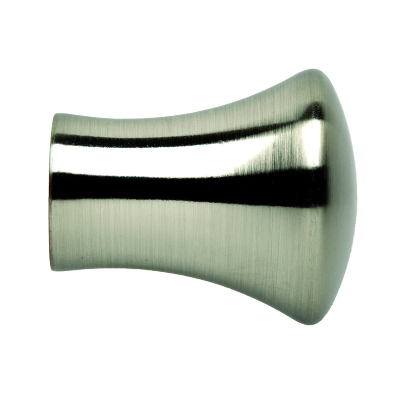 Single Curtain Pole, 180cm W, Stainless Steel