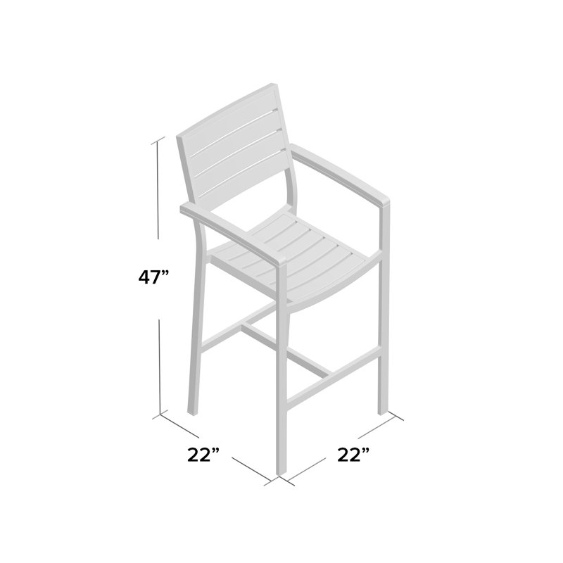 Tabouret de bar 30 po Napa, Noir / Teck