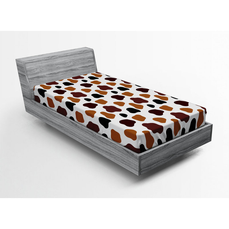 Microfiber Fitted Sheet, Twin Fitted Sheet, Black/Pink Animal Print 6