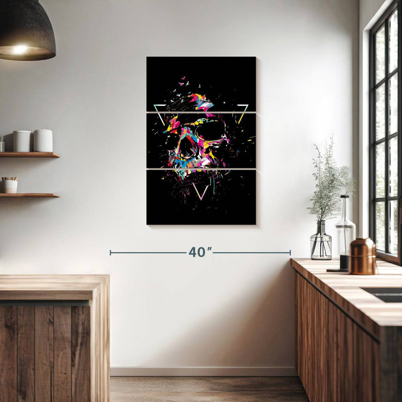 Kerner Graphic Skull, 38" H x 24" W