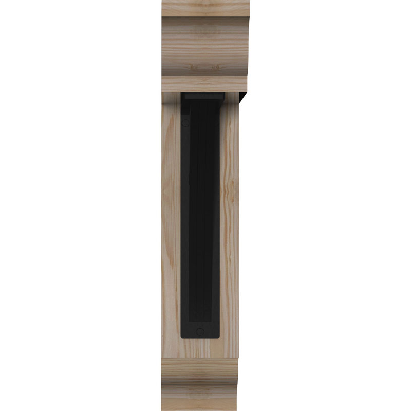 Triple support de fer Galveston, 20"H x 18"D, 3 1/2"W x 4"T Douglas Fir (Smooth)