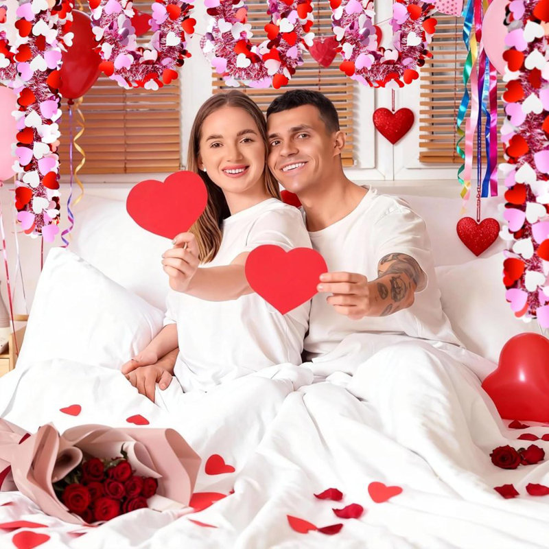 32,9 pieds décorations pour la Saint-Valentin guirlande cœur guirlande décorations pour la Saint-Valentin
