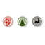 Excelsa set of 6 panettone plates Christmas Stamp porcelain 31x2x31 cm multicolor